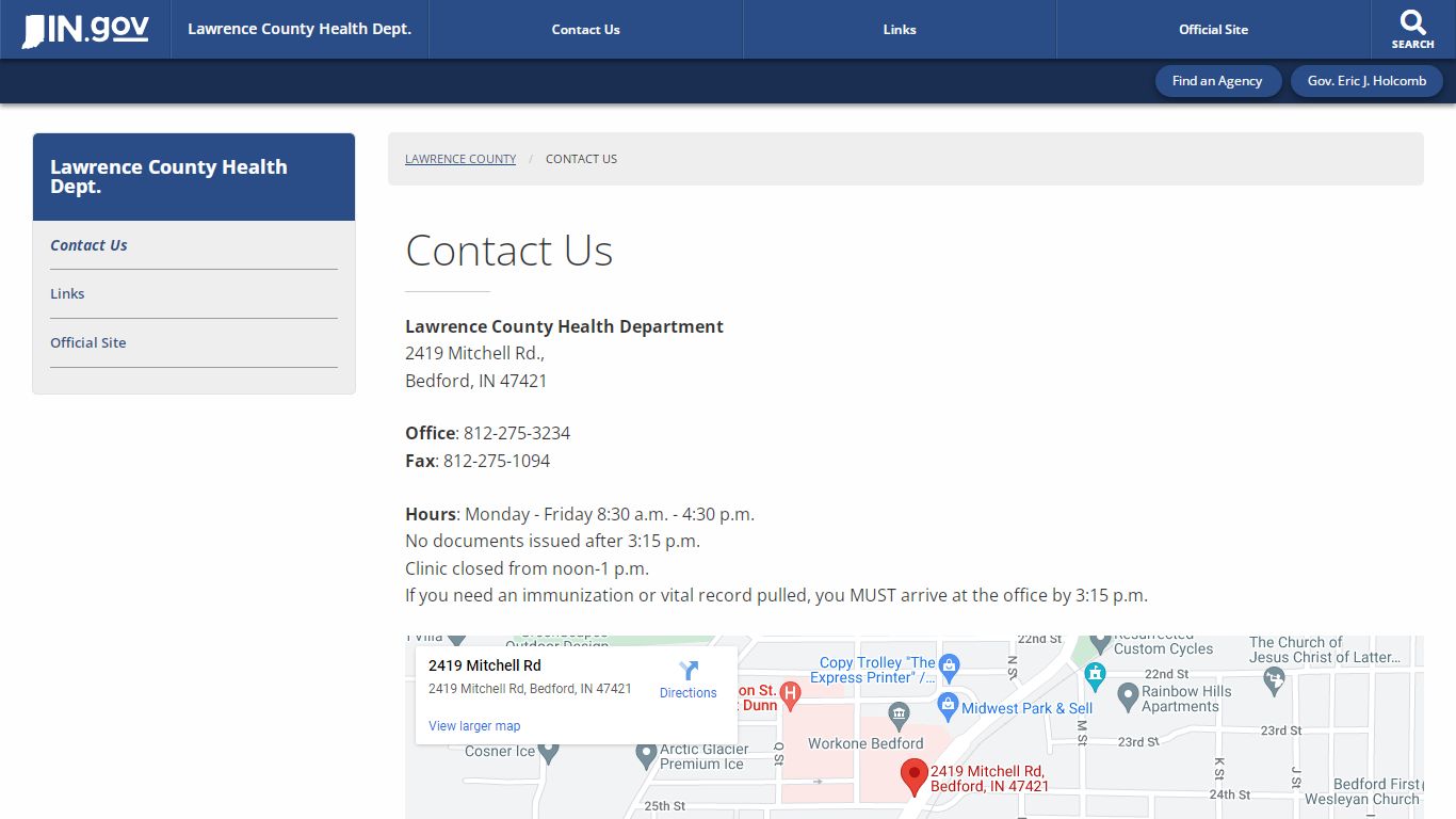 Lawrence County: Contact Us