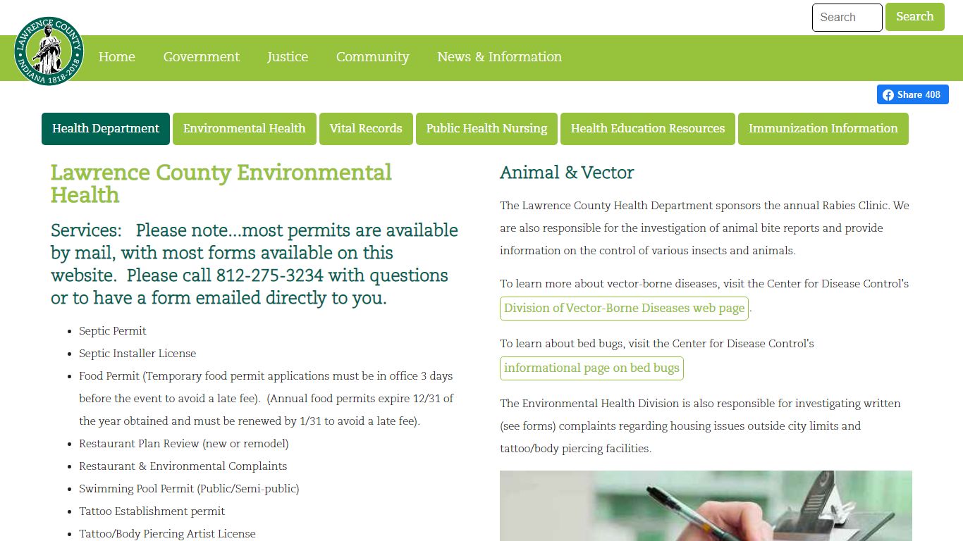 Lawrence County Indiana - Government - Health Department ...